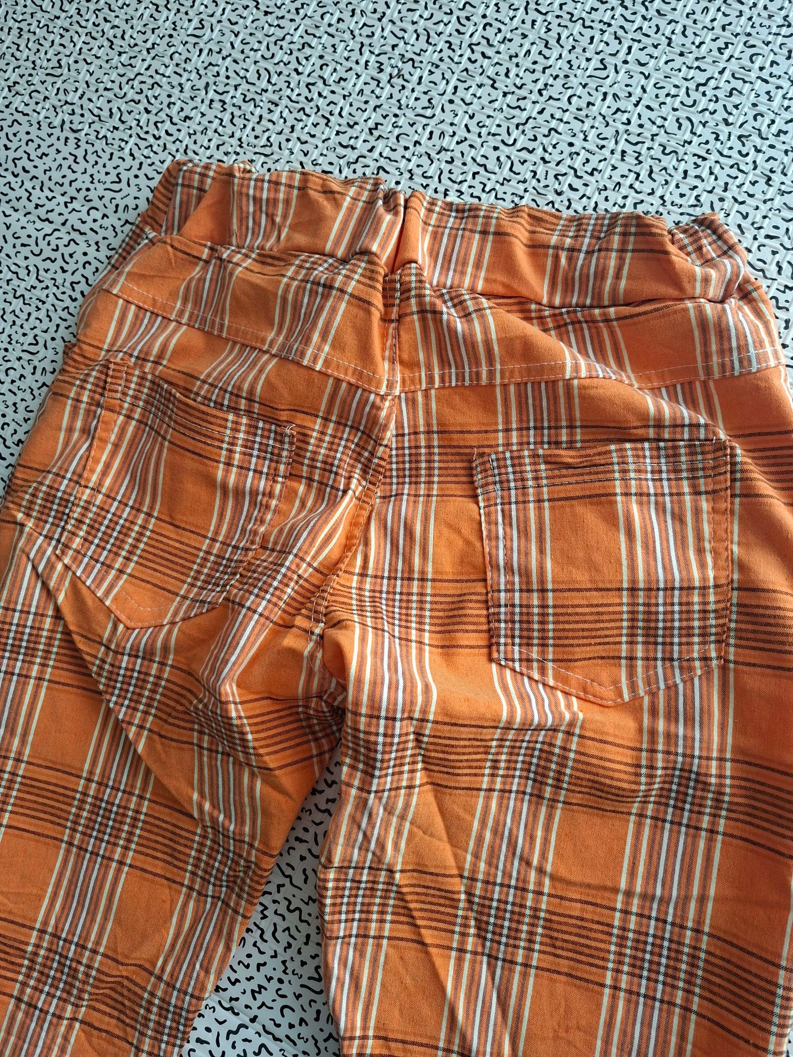 Pantalon femme carreaux orange taille 36 très bon état – photo 5